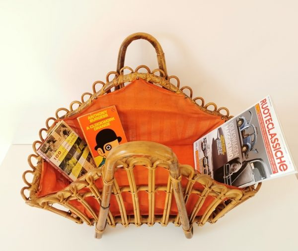 Portariviste rattan e bambù 70s - immagine 5