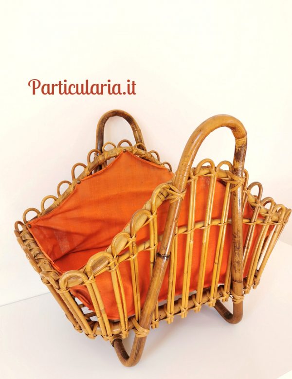 Portariviste rattan e bambù 70s