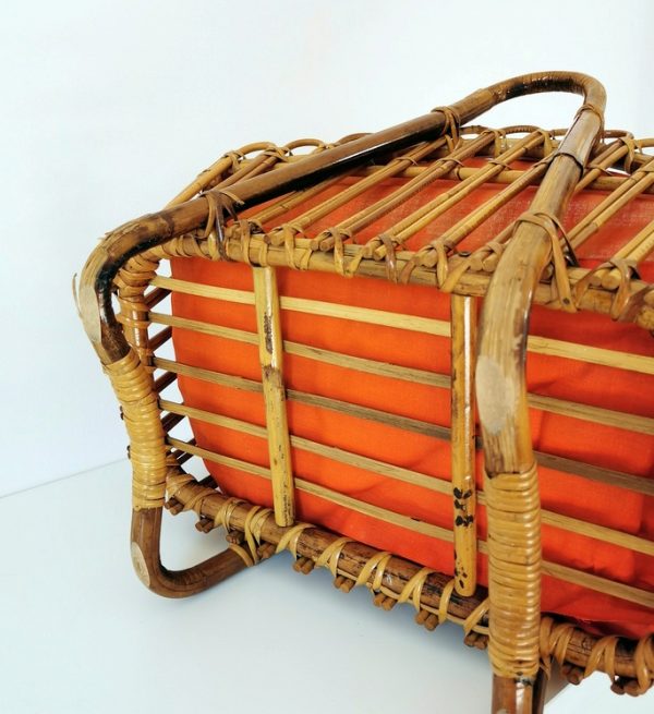 Portariviste rattan e bambù 70s - immagine 3