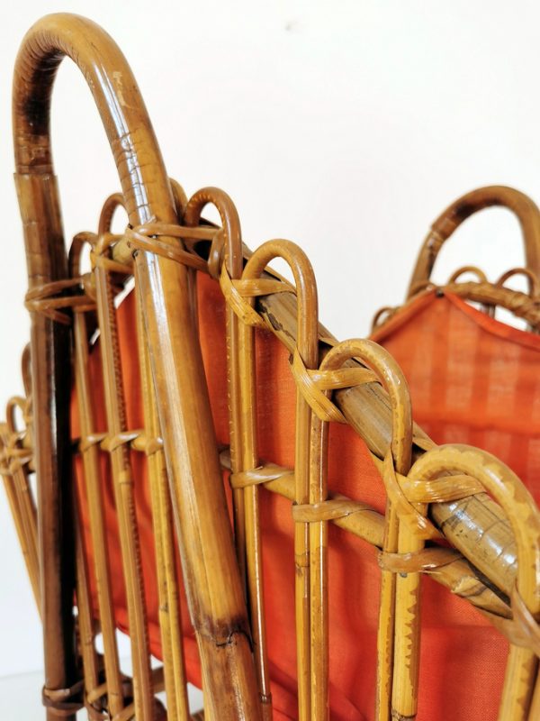 Portariviste rattan e bambù 70s - immagine 4
